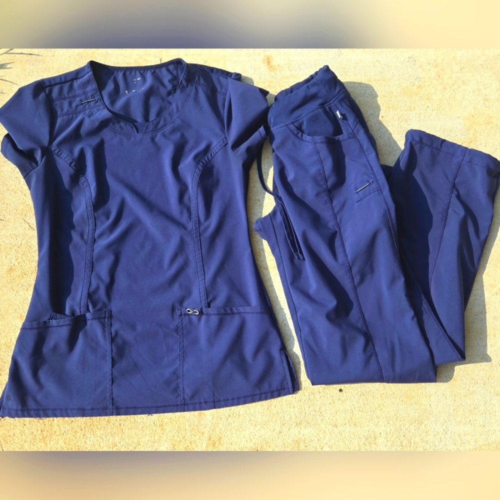 Navy Blue Cherokee Infinity scrubs